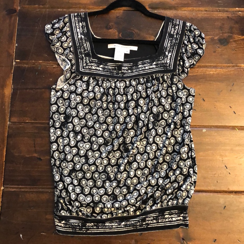 Max studio short sleeve blouse